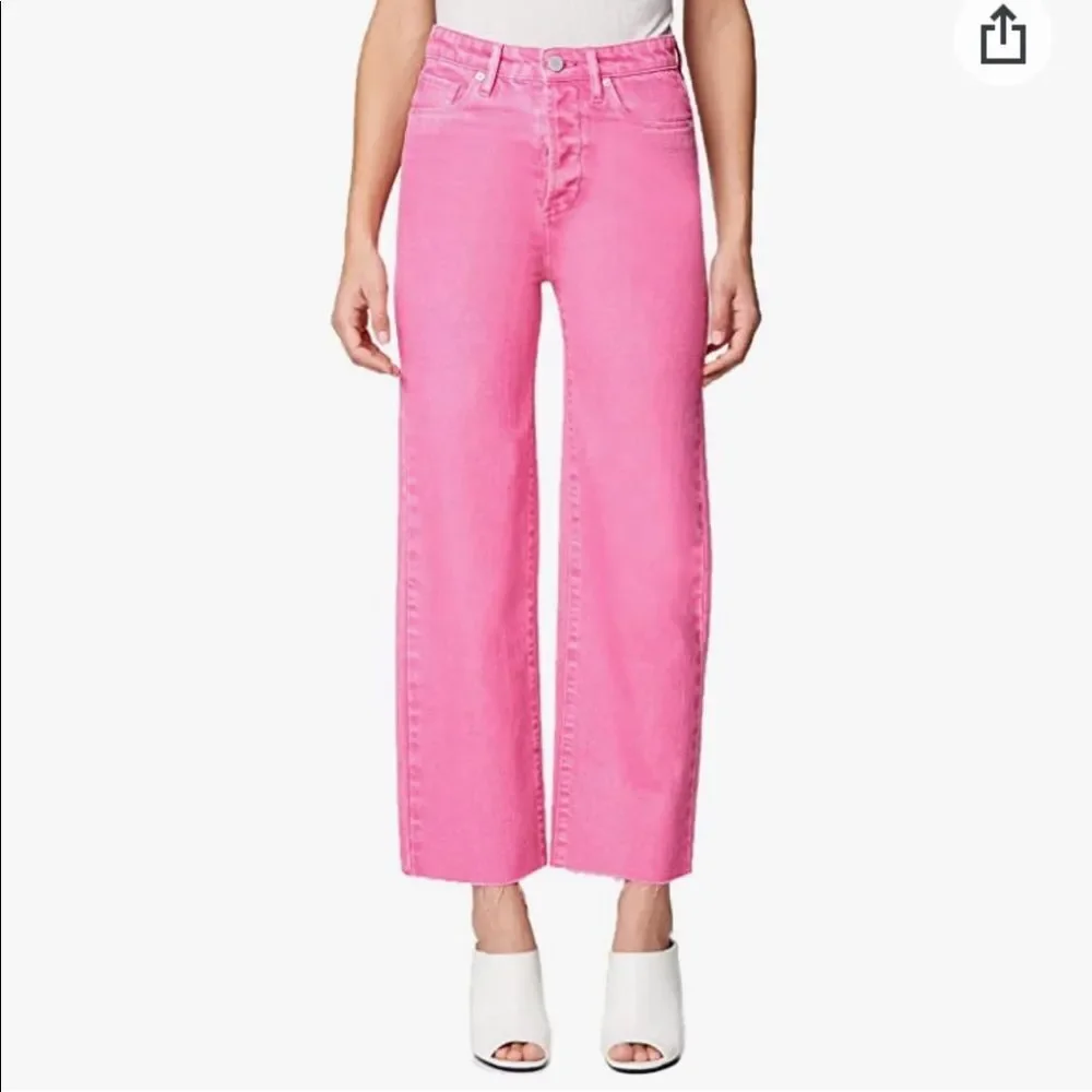 Blank NYC | The Baxter Pink Denim High-Waisted Straight Jeans